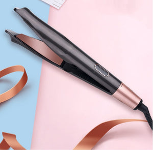 2-i-1 stylingjärn – plattång & locktång, LCD-display & justerbar värme för torrt/vått hår sveabuy