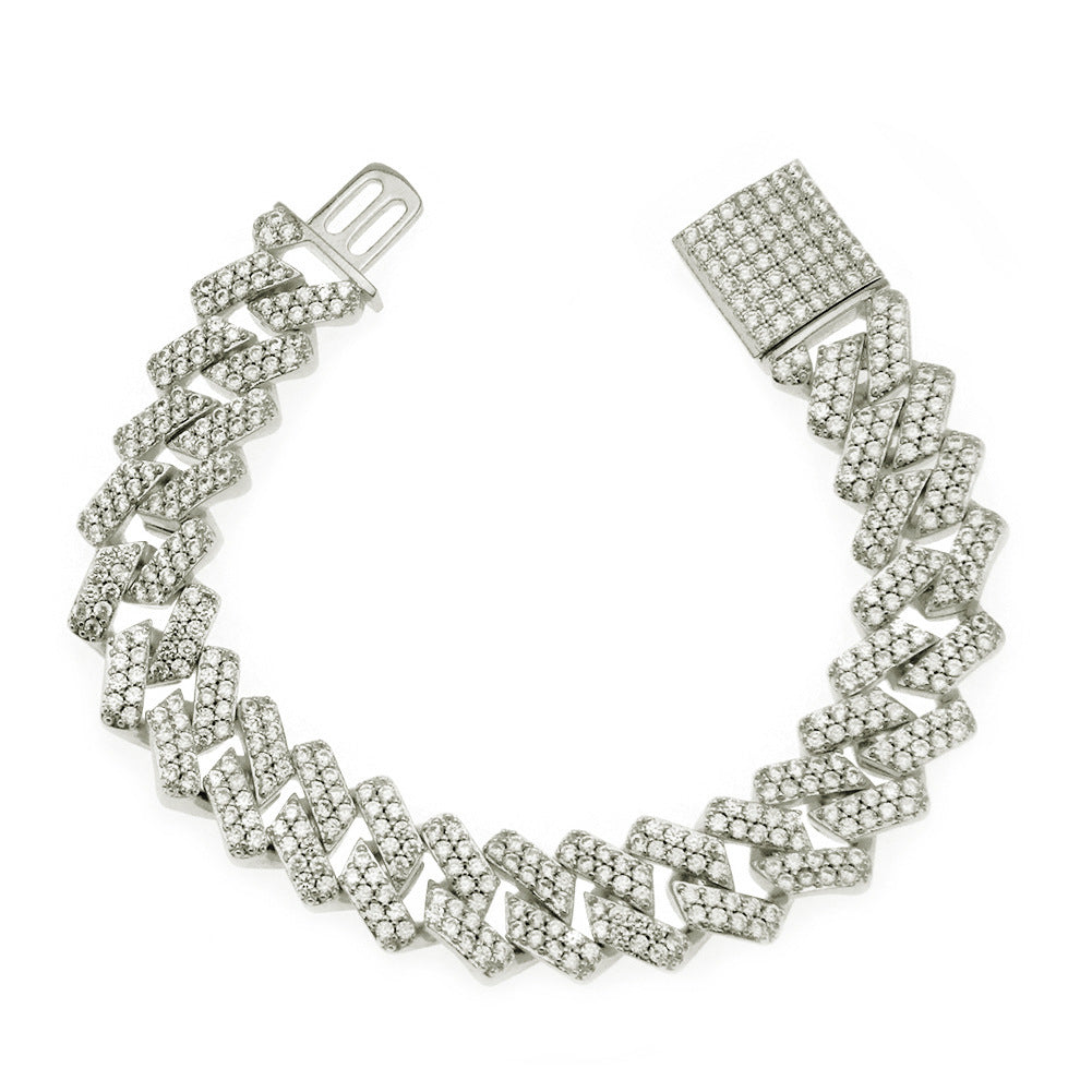 Unisex armband i hiphop-stil – guld, silver & roséguld 7–8