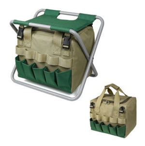 Hopfällbar trädgårdspall med avtagbar verktygsväska sveabuy