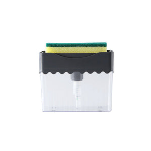 2-i-1 diskmedelsdispenser med svamp – enkel & praktisk för köksrengöring sveabuy