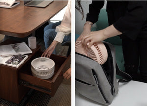 Portabel 4-i-1 Fläkt med USB-laddning – Hopfällbar, Trådlös & Kraftfull för Hem, Kontor och Camping sveabuy