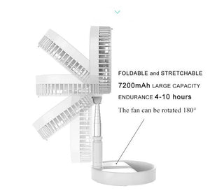 Portabel 4-i-1 Fläkt med USB-laddning – Hopfällbar, Trådlös & Kraftfull för Hem, Kontor och Camping sveabuy