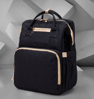 USB-uppladdningsbar skötväska med babysäng – hopfällbar, rymlig & multifunktionell sveabuy