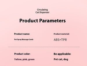 Spray Massage Comb för Husdjur – Skonsam Pälsvård för Katter och Hundar sveabuy