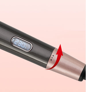 2-i-1 stylingjärn – plattång & locktång, LCD-display & justerbar värme för torrt/vått hår sveabuy