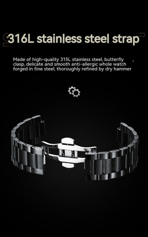 Herrklocka med Roterande Hjuldisk â Unik 3D-Design i Elegant Stil sveabuy