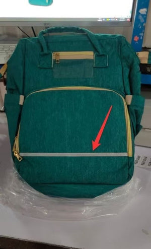 USB-uppladdningsbar skötväska med babysäng – hopfällbar, rymlig & multifunktionell sveabuy