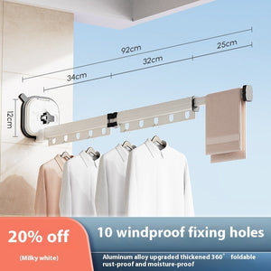 Fällbar Klädställning med Sugkoppar – Torkställning för Inomhus och Utomhus sveabuy