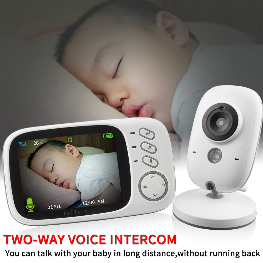 3,2-tums babymonitor – trådlös med musik & temperaturdisplay