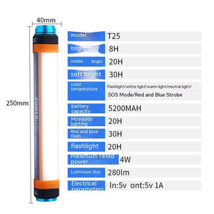 Vattentät LED-lampa för Camping – Mångfunktionell, Uppladdningsbar Myggavvisande Tältlampa sveabuy