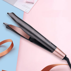 2-i-1 stylingjärn – plattång & locktång, LCD-display & justerbar värme för torrt/vått hår sveabuy