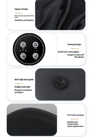 Shiatsu fotmassageapparat – knådning, lufttryck & infravärme för smärtlindring och bättre blodcirkulation sveabuy