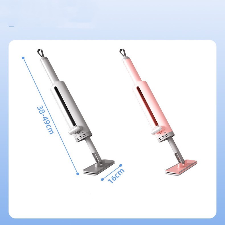 Mopp med självvridande urkramning & återanvändbara mikrofiberpads – effektiv städning hemma i små utrymmen sveabuy