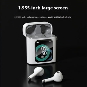 Trådlösa TWS-hörlurar med smart pekskärmsfodral (Wi-Fi & högtalare) sveabuy