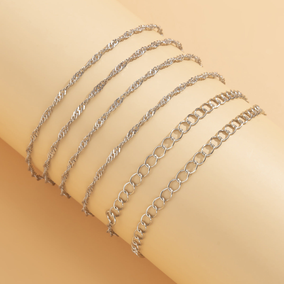 Elegant midjekedja i metall â Enkel kroppskedja med geometrisk design sveabuy