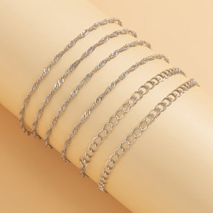 Elegant midjekedja i metall â Enkel kroppskedja med geometrisk design sveabuy