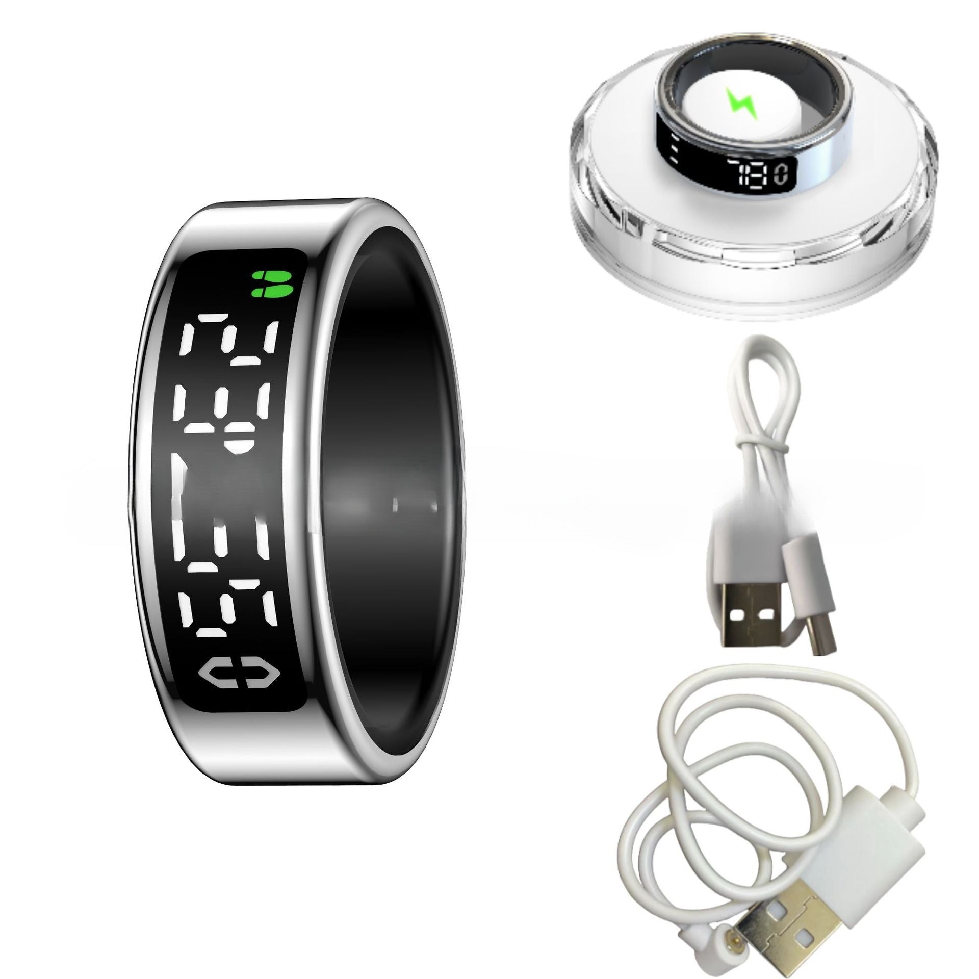 Smart ring med pulsmätning, blodsyre, sömn- och sportvisning