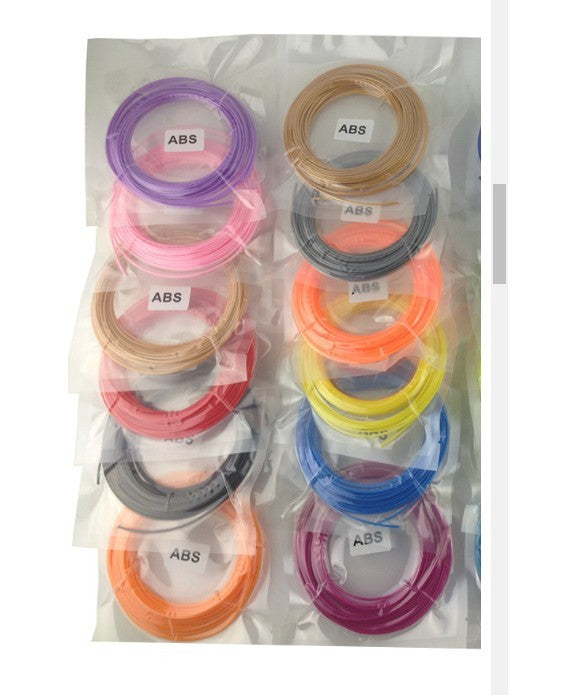 ABS/PLA filament till 3D-penna – 10 m, 20 färger