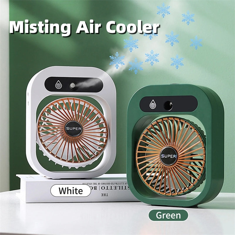 USB-laddbar Luftkonditioneringsfläkt med 3 Vindhastigheter & Mistfunktion – Bärbar Air Cooler & Luftfuktare för Hemmet