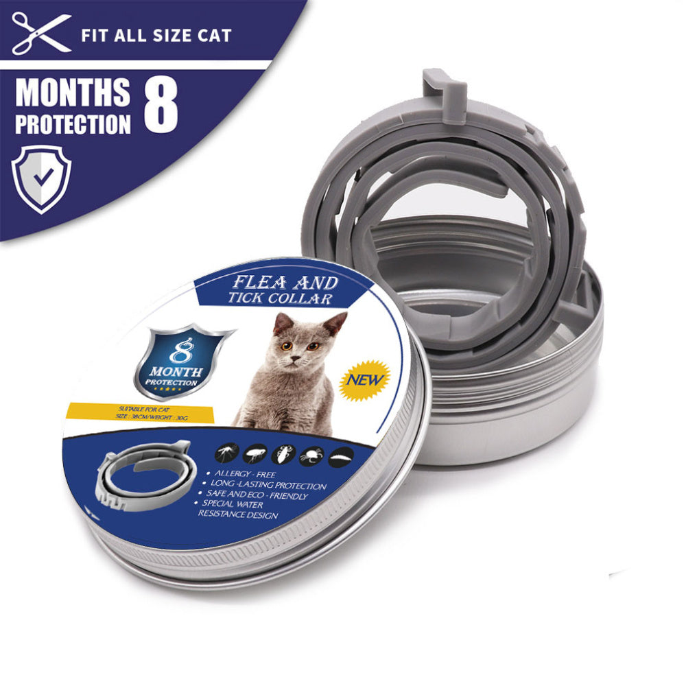 Justerbart Insektsavvisande Halsband för Hund & Katt – Naturligt Skydd i Upp till 8 Månader!