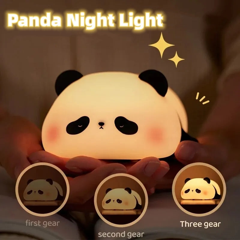 Panda Night Light – Uppladdningsbar Söt Nattlampa för Barn