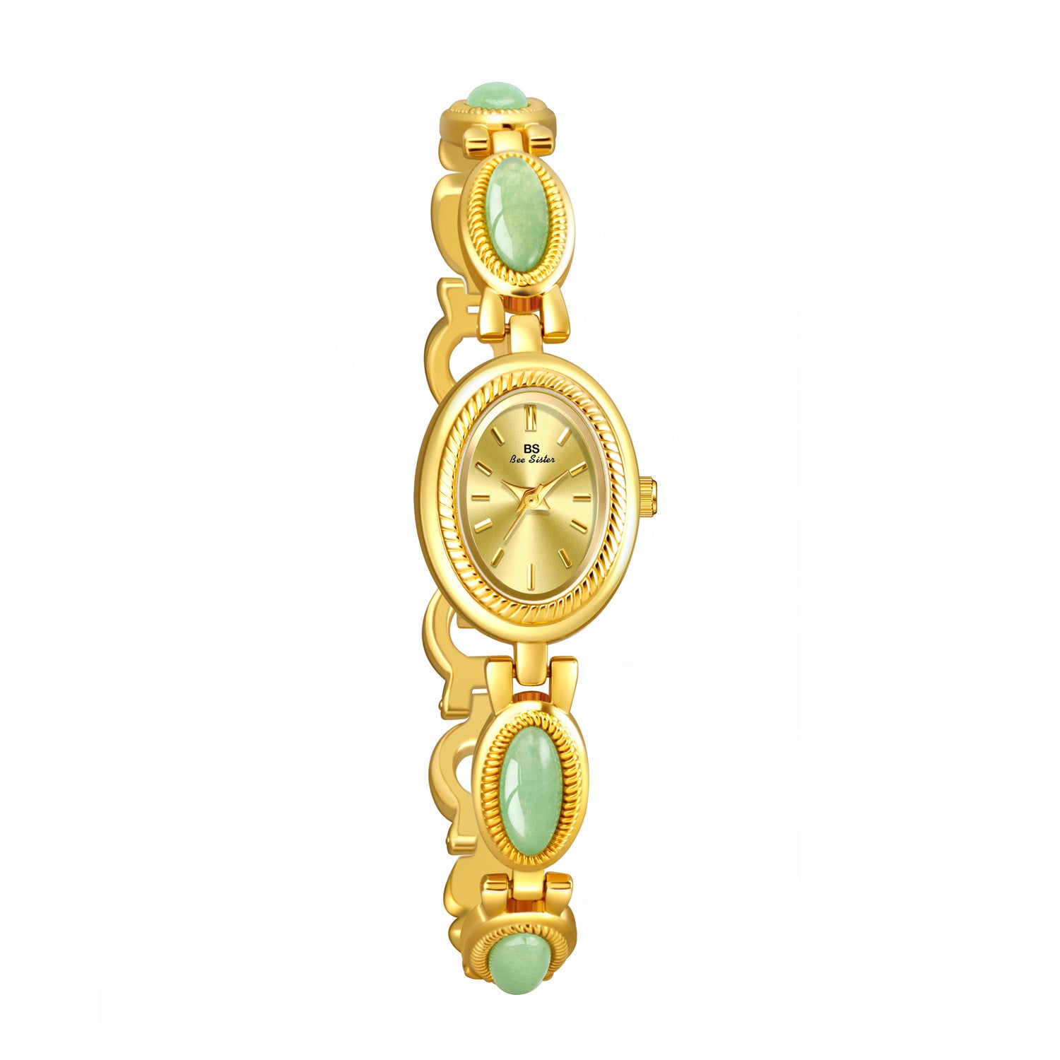Lyxig Damklocka med Hetian-jade – Elegant Retrodesign, Vattentålig & Perfekt som Gåva