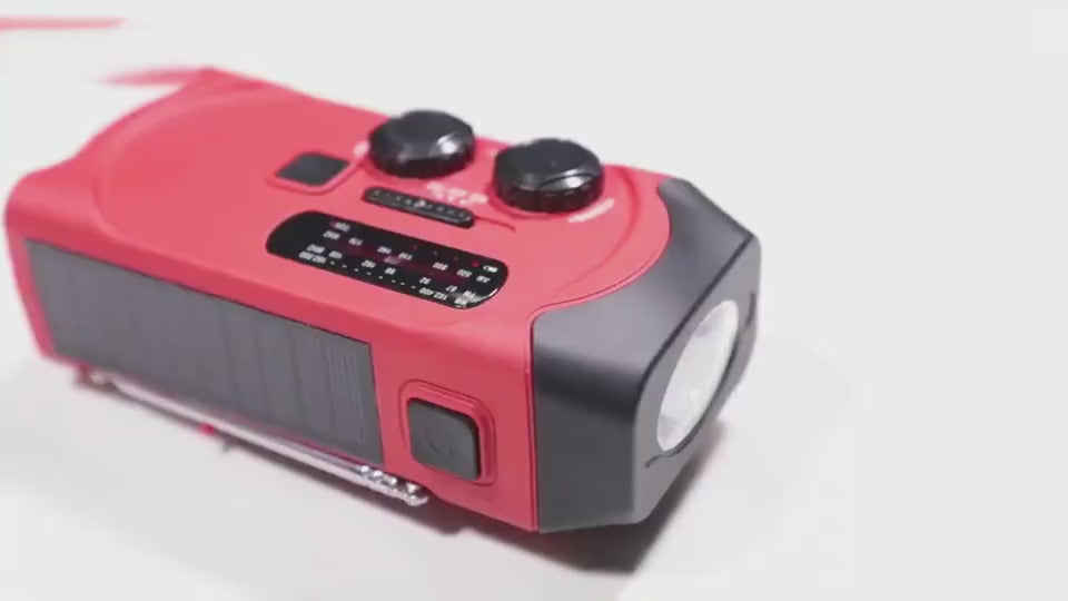 5 in 1 Outdoor Portable Solar Crank AM FM Radio